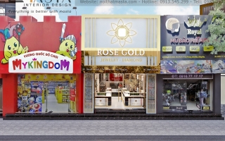 Thiết kế cửa hàng trang sức Rose Gold, Đồng Nai